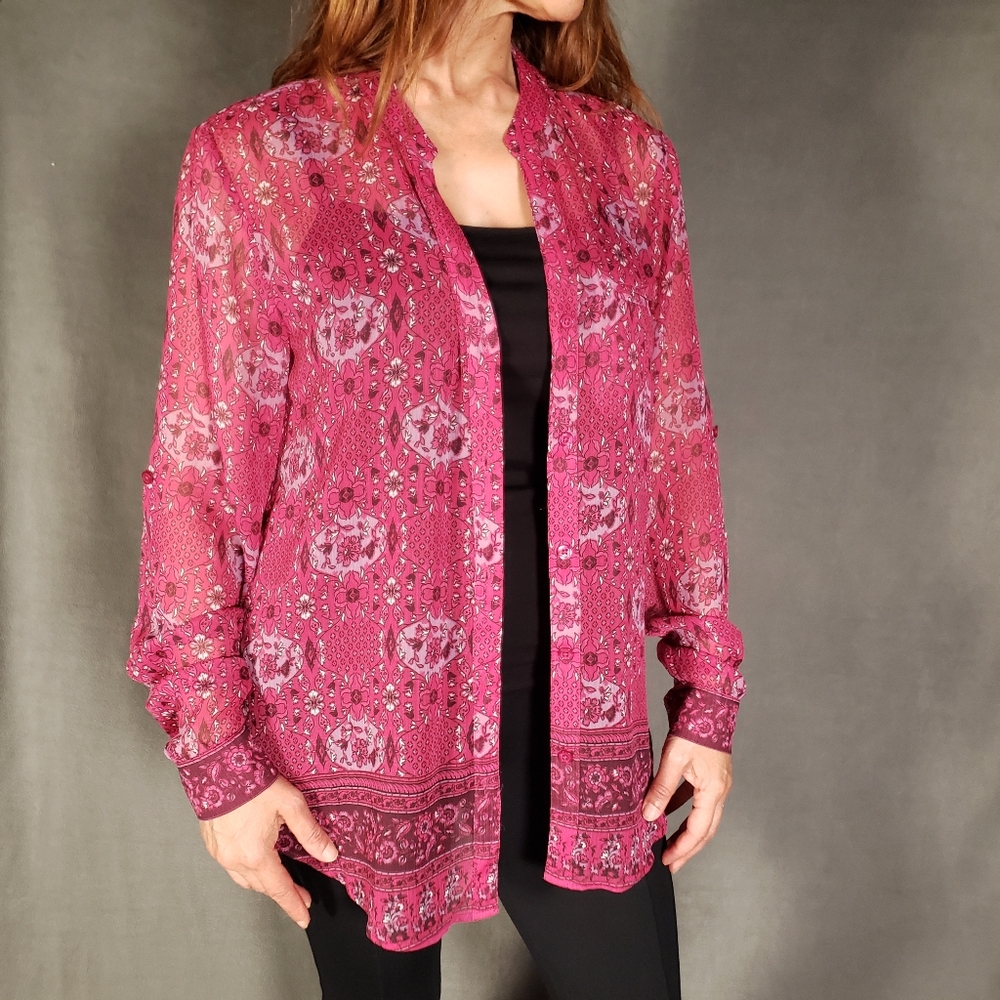 Women's Medium Pink Shirt Blouse